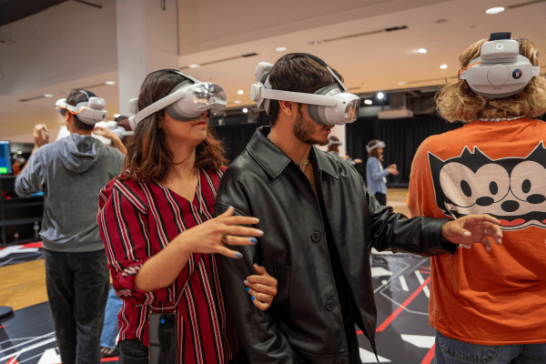 Persons with VR glasses in Hotel Dracula Experience